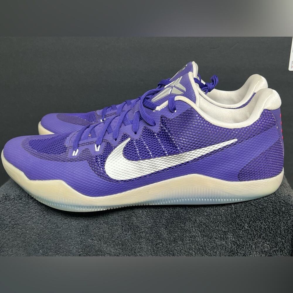 Nike Kobe 11 XI Elite Low Team Bank Court Purple 856485-551 Men’s SZ 18 NWOB